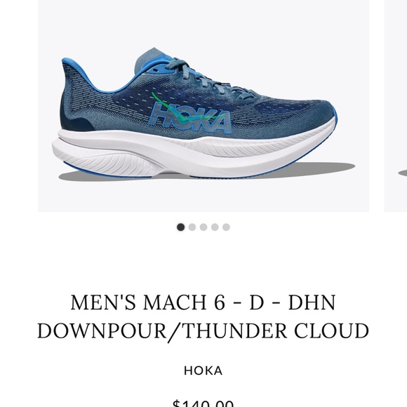 HOKA  MACH 6 DOWNPOUR/THUNDER CLOUD - Picture 2 of 3